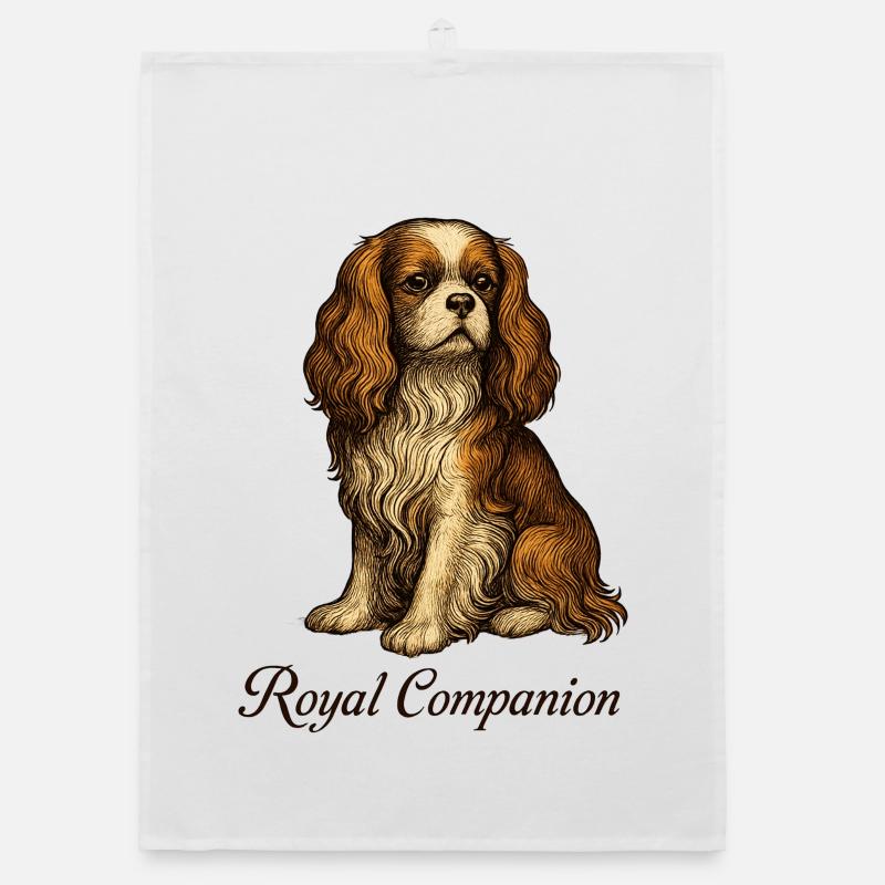 Cavalier King Charles Dog Organic dish towel