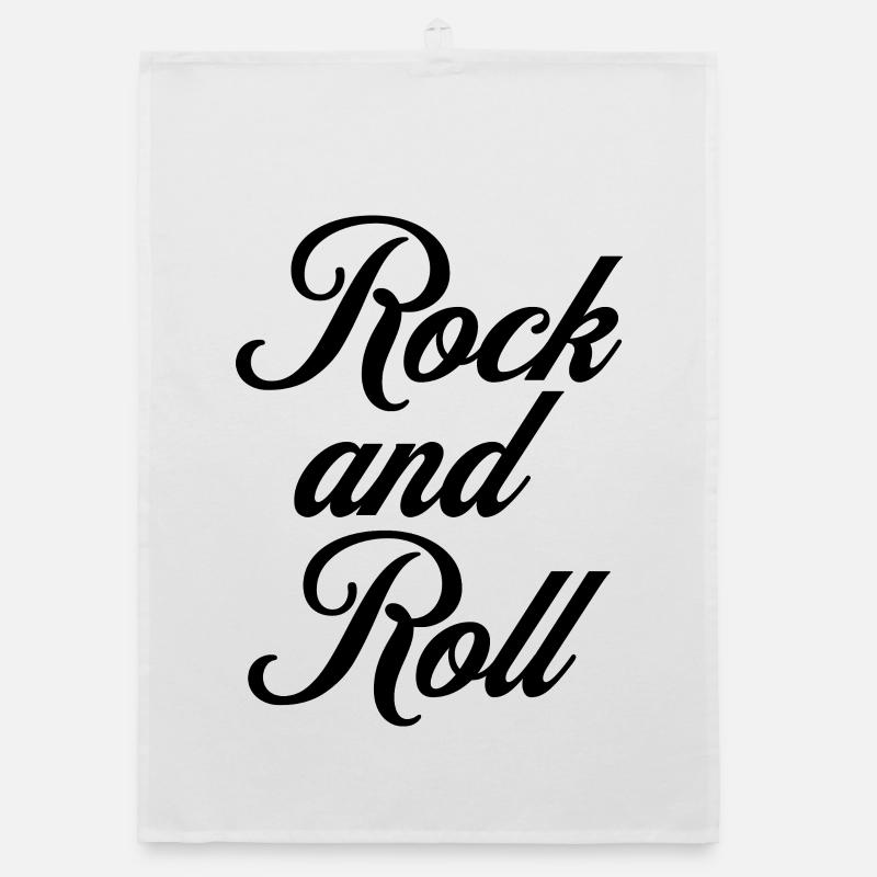 Conception de logo de typographie cursive Rock and Roll Torchon bio