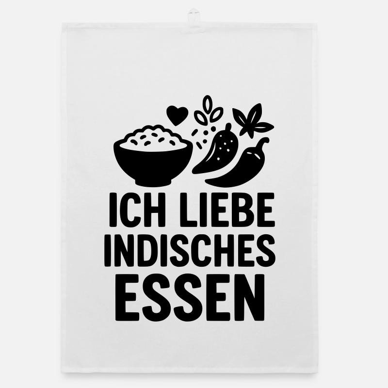 ich liebe indisches Essen Organic Geschirrtuch