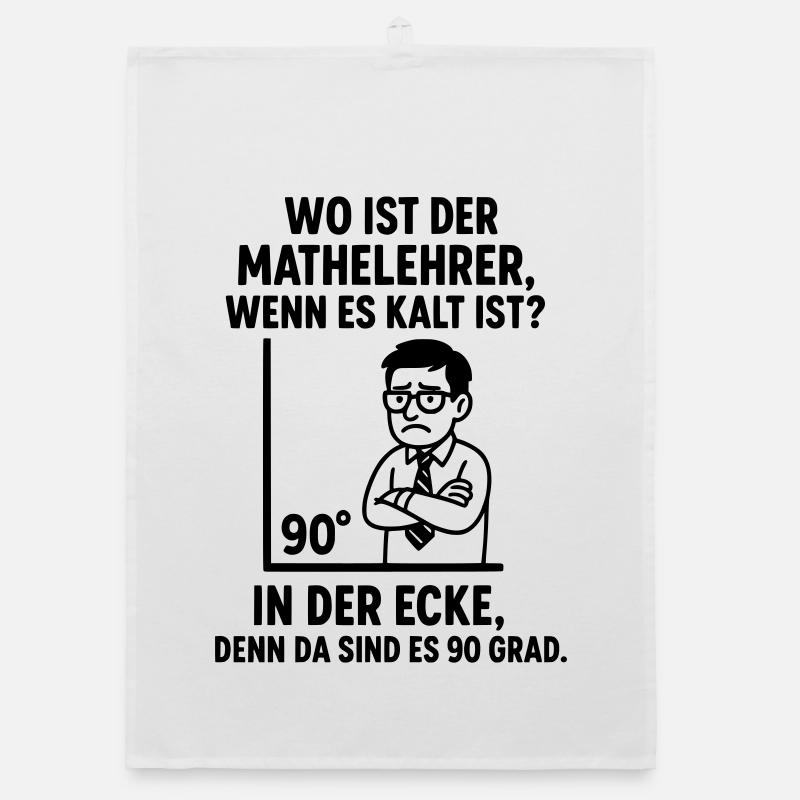Blague de maths du professeur de coin à 90 degrés Torchon bio