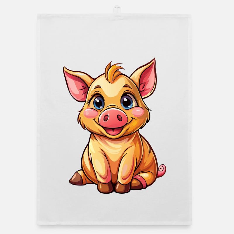 Cochon assis Torchon bio