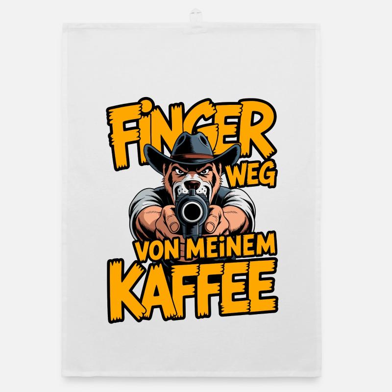 Hands off my coffee Organic dish towel