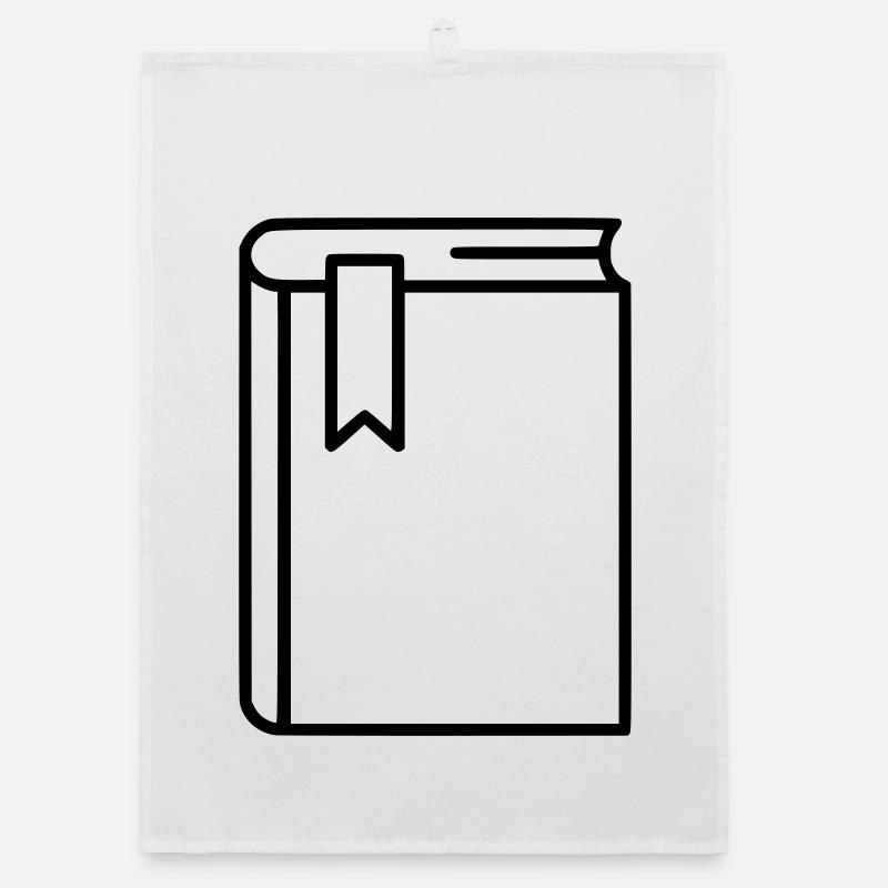Buch Notizbuch Lesezeichen Icon Organic Geschirrtuch