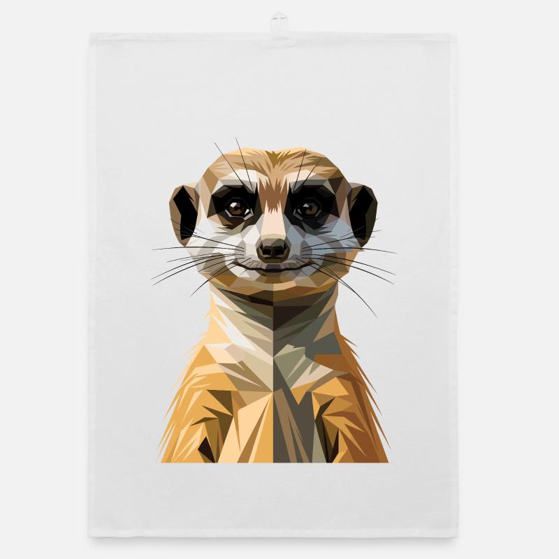 Erdmännchen Meerkat Süßes Surikate Mangusten Organic Geschirrtuch