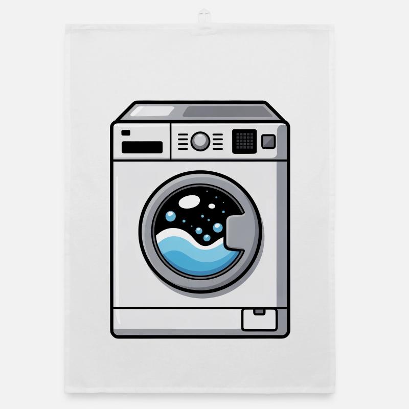 Washing Machine Comic Cute Kawaii Organic dish towel