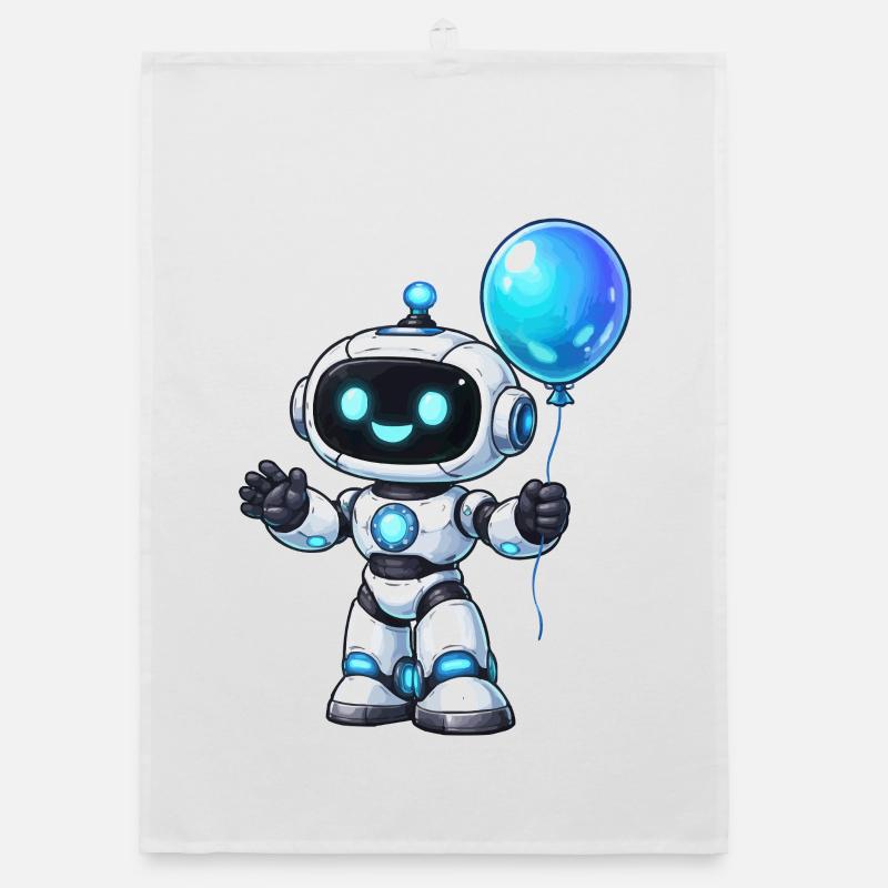 Petit robot avec ballon Torchon bio