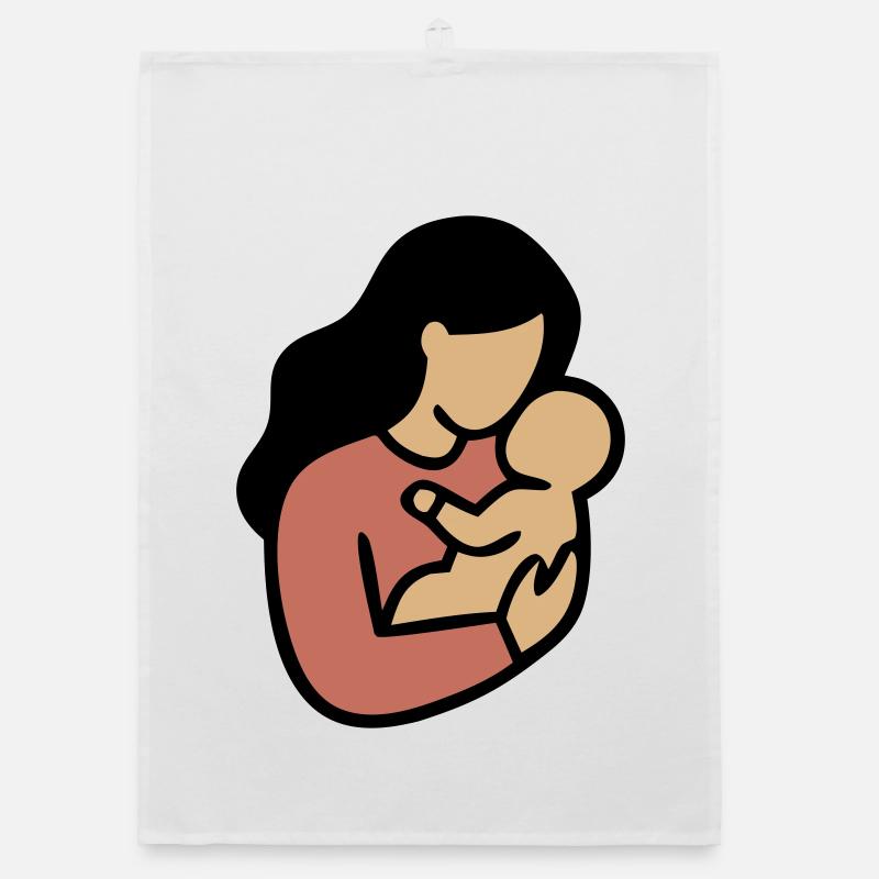 Mama Baby Boho Minimalismus Organic Geschirrtuch