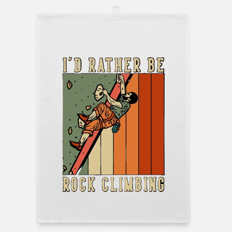 Rock_Climbing Organic dish towel