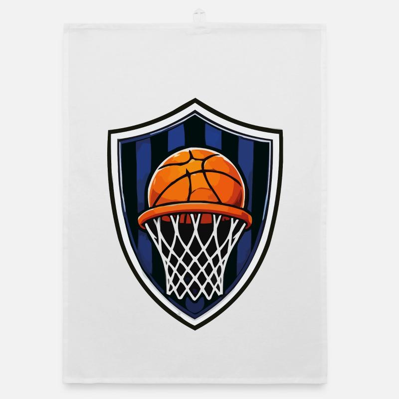 Basketball Schild mit Korb Organic Geschirrtuch