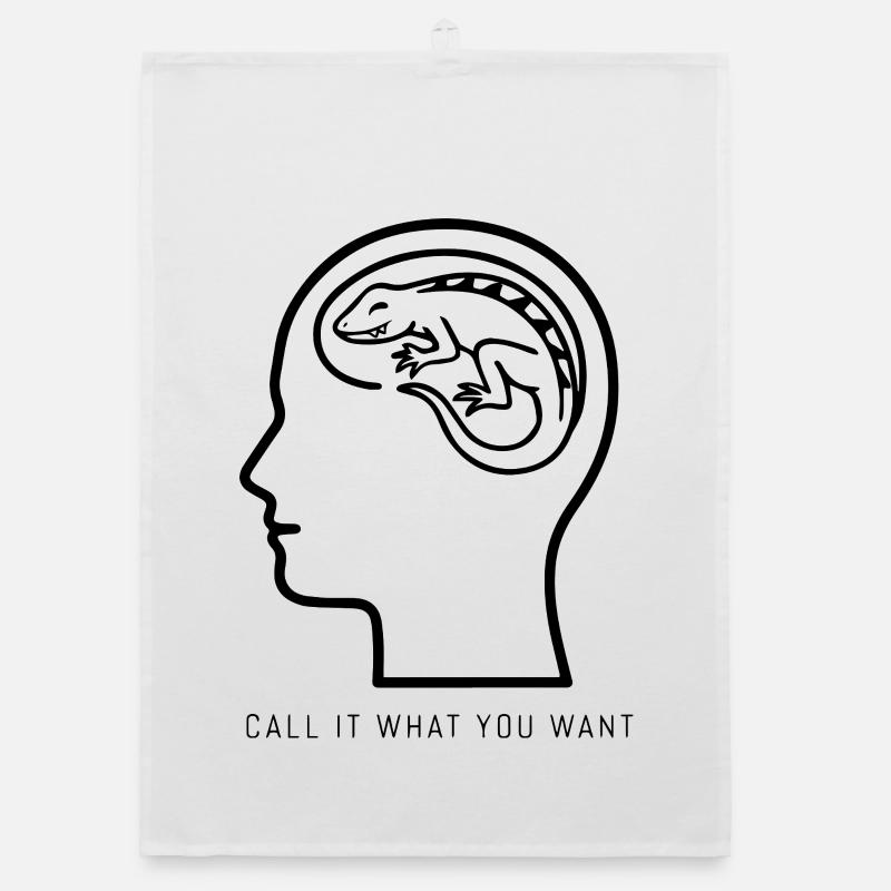 Call It What You Want Lizard Profile Brain Organic dish towel