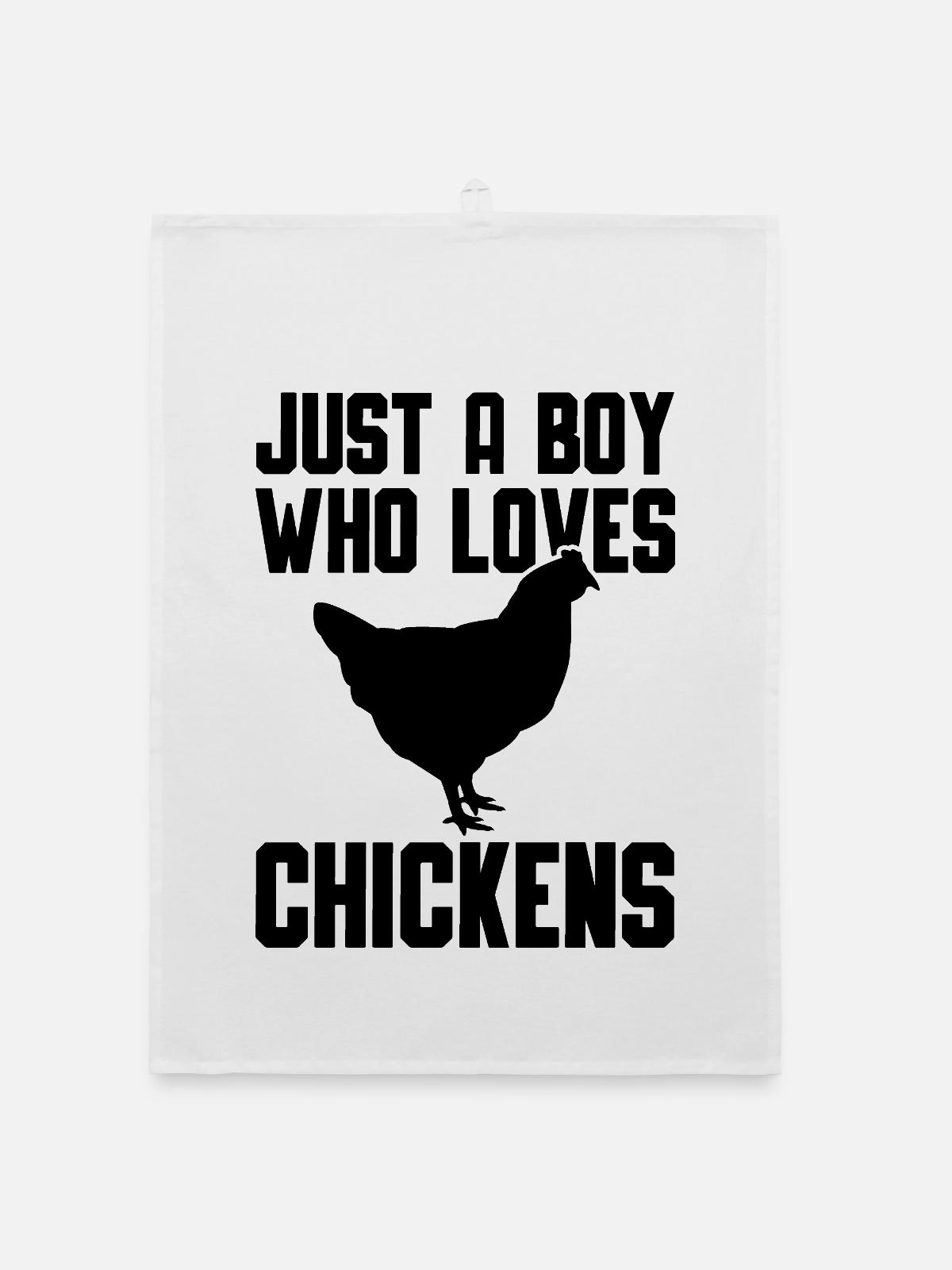 Huhn Liebhaber Statement - Organic Geschirrtuch - Weiß - Vorne
