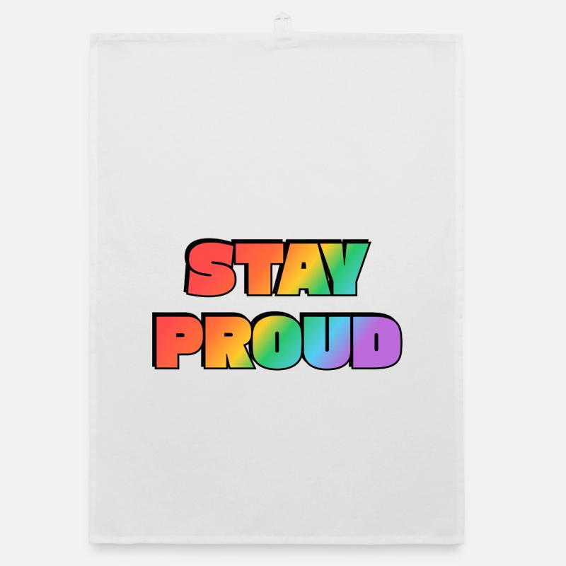 Stay Proud Rainbow Gradient Organic dish towel