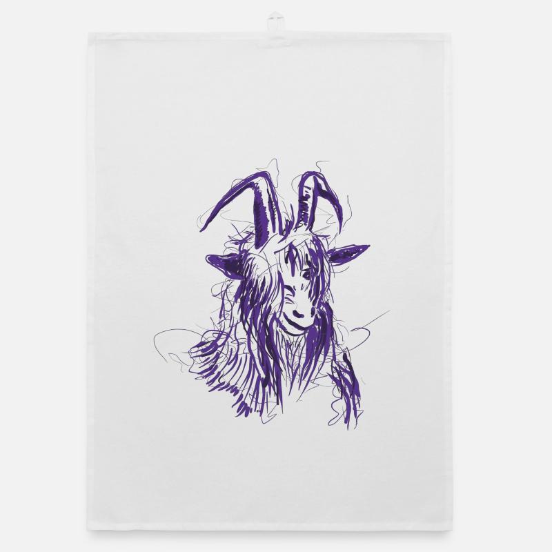 Bock (lila) Organic Geschirrtuch