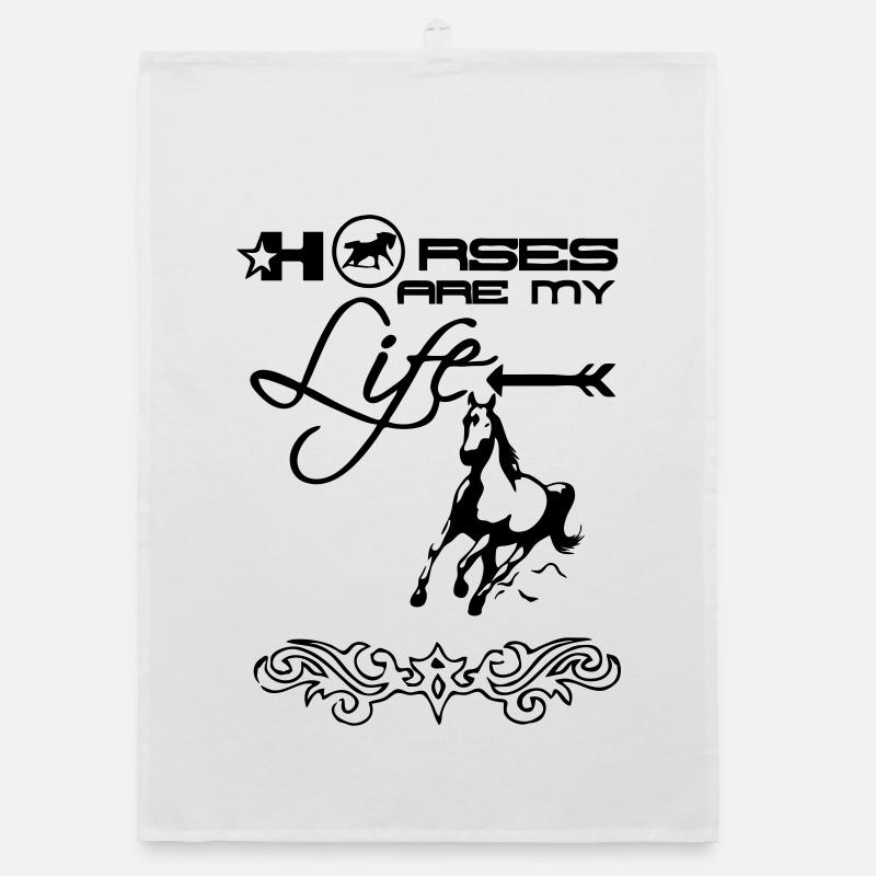 Horses are my Life Organic dish towel