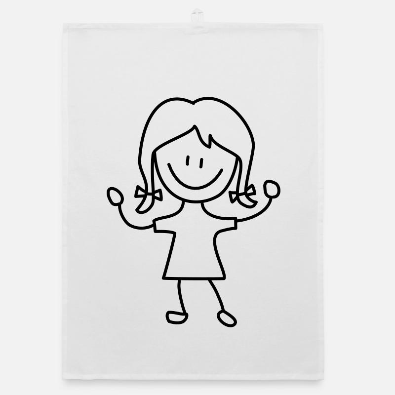 Kind Maedchen Kindergarten Organic Geschirrtuch