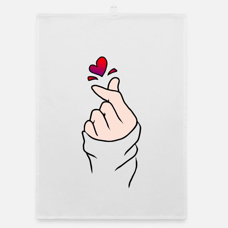 Doigt Cœur Amour Torchon bio