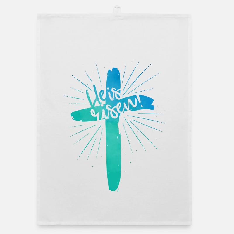 He is risen Organic Geschirrtuch