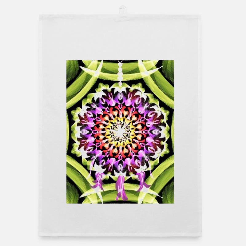 Traumfänger Blütenmandala Organic Geschirrtuch