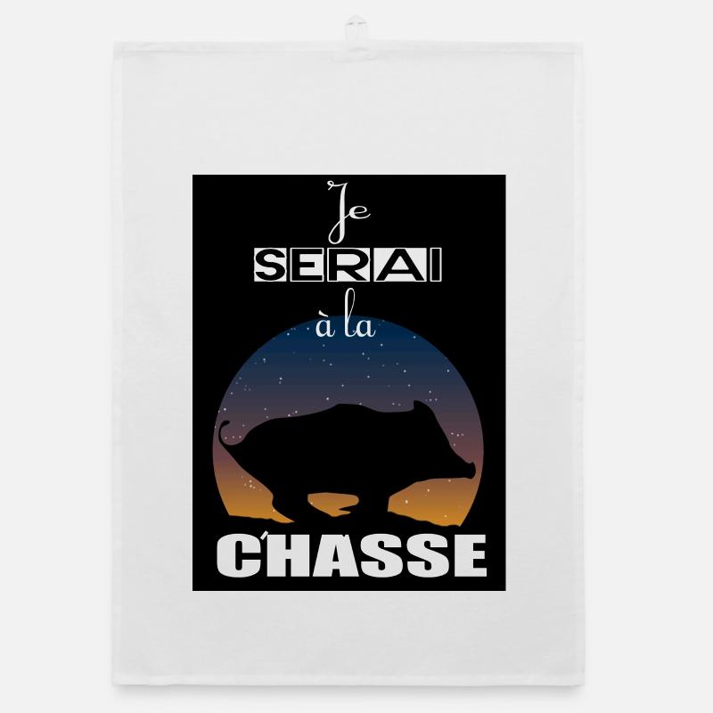 je serai à la chasse Torchon bio