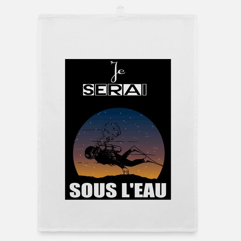 Je SERAIS Sous l’Eau – Rêve Marin Spatial Torchon bio