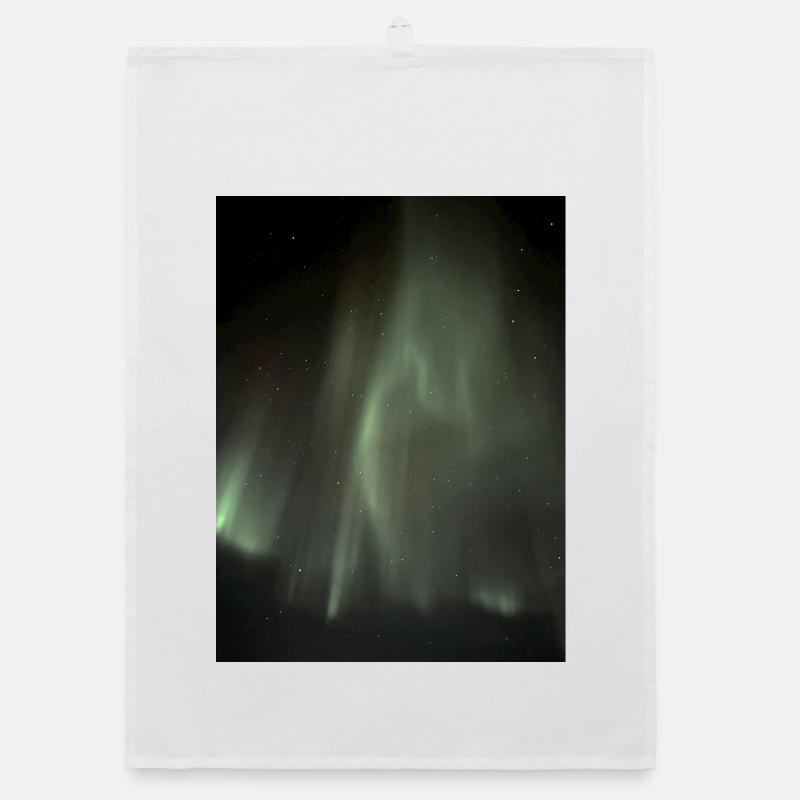 Das Oberlicht der Nordlichter - Organic Geschirrtuch - Weiß