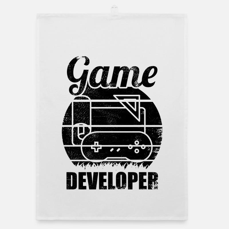 Funny game developer Organic dish towel
