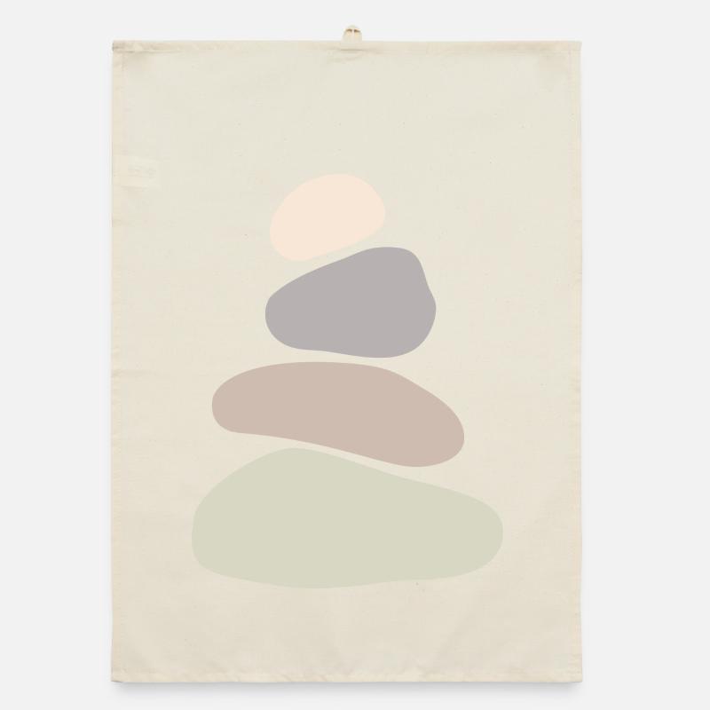 Calming Stone Stack Wall Art – Minimalist Zen Organic dish towel