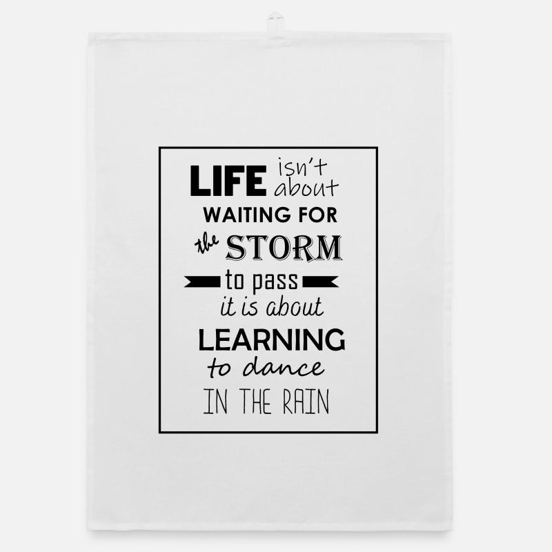 DANCE IN THE RAIN Organic dish towel