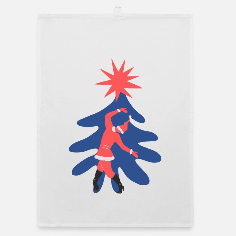 Père Noël dansant Torchon bio