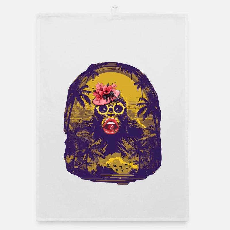 Gorille Pop Art Torchon bio