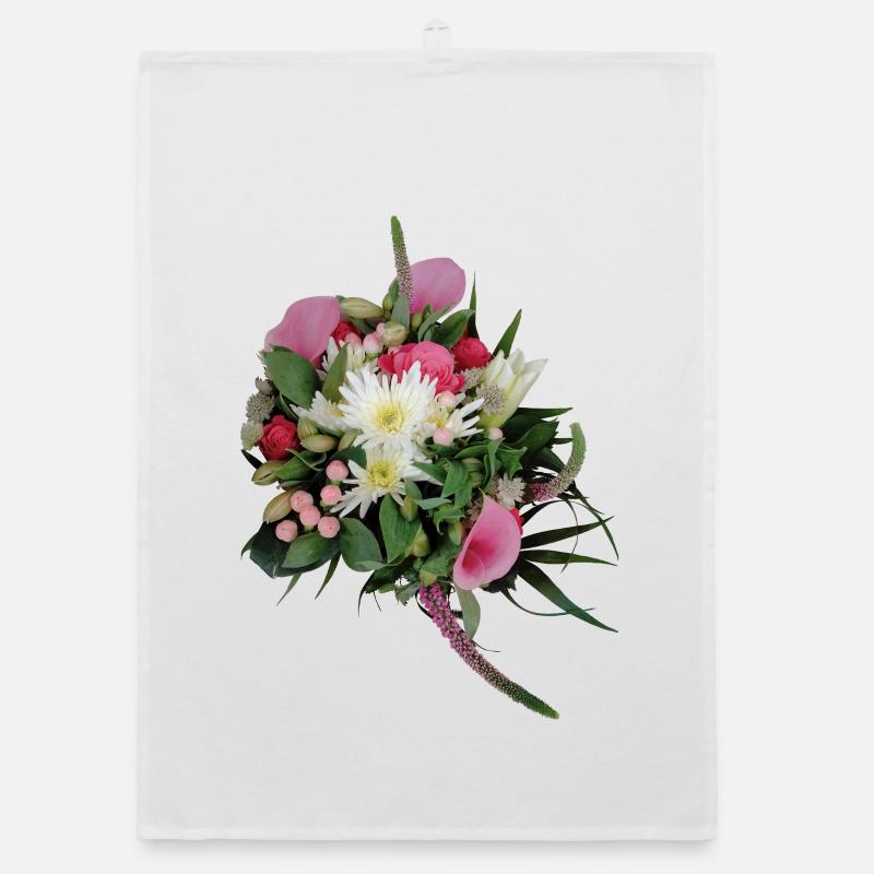 Bouquet de fleurs – Rêves pastel Torchon bio