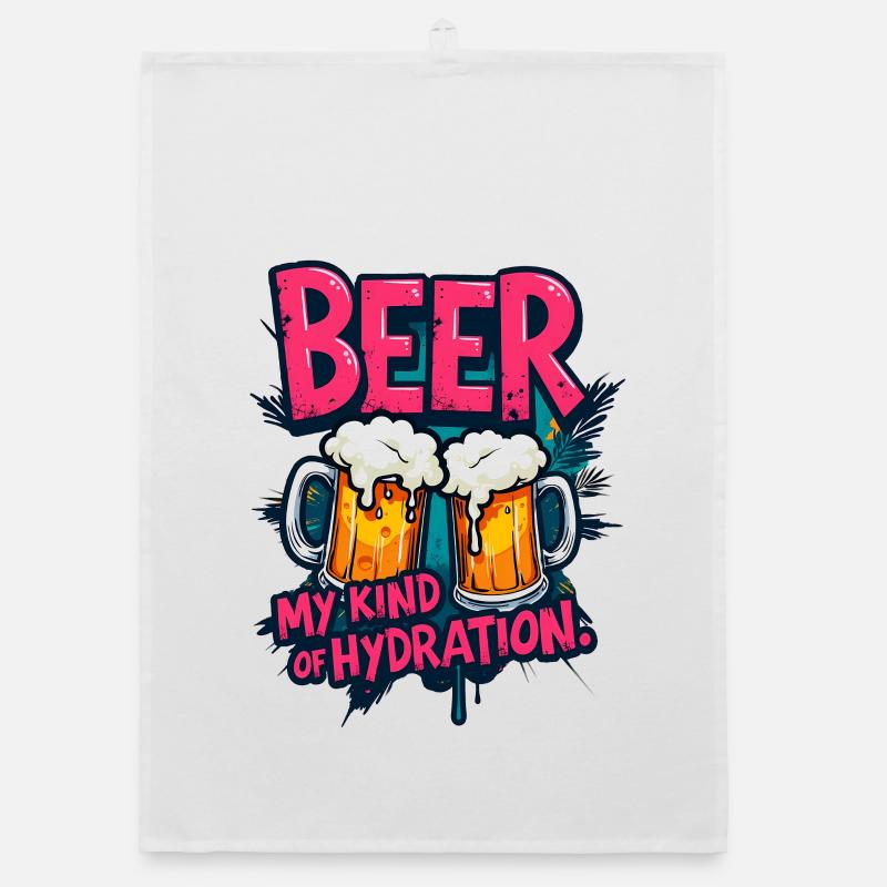 BIER: MEINE ART DER HYDRATATION Organic Geschirrtuch