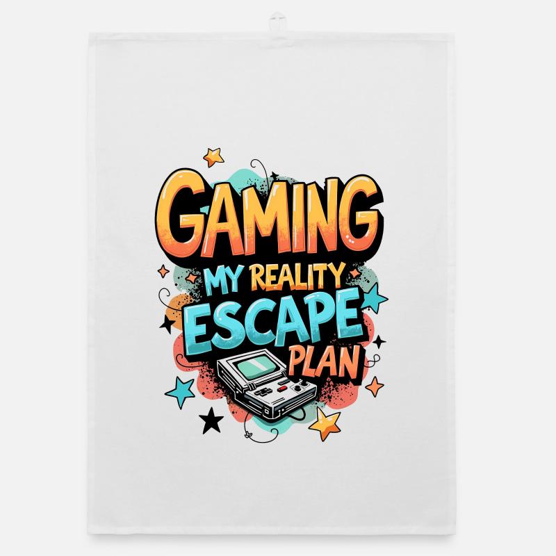 GAMING : MON PLAN D’ÉVASION DE LA RÉALITÉ Torchon bio