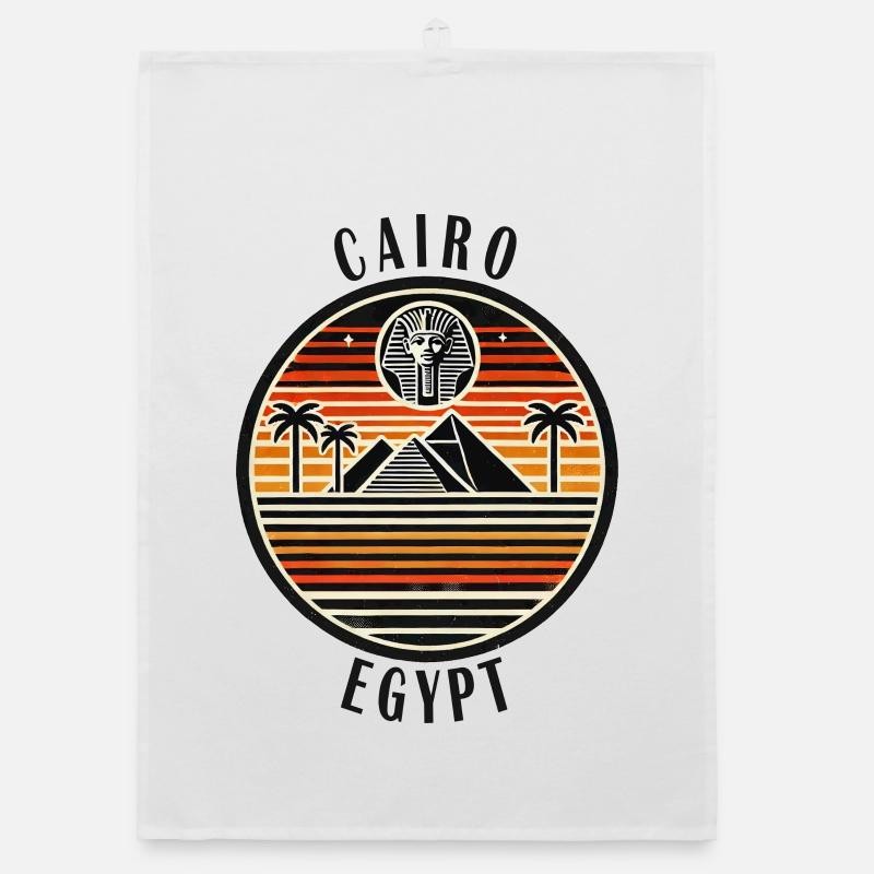 Conception de la pyramide du Caire en Égypte Torchon bio