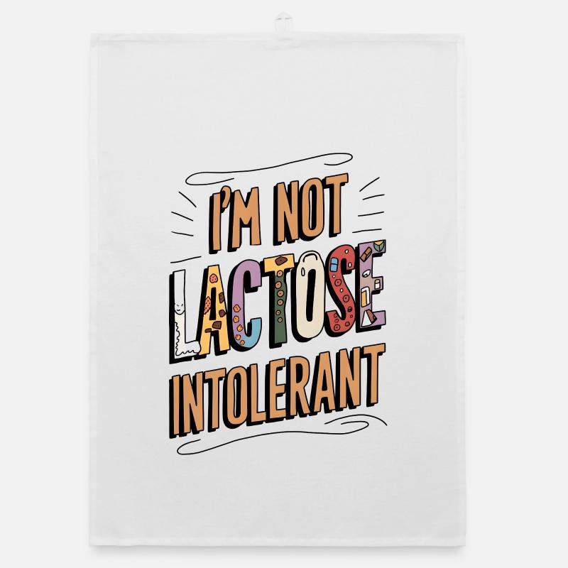 Not Lactose Intolerant - Organic Geschirrtuch - Weiß