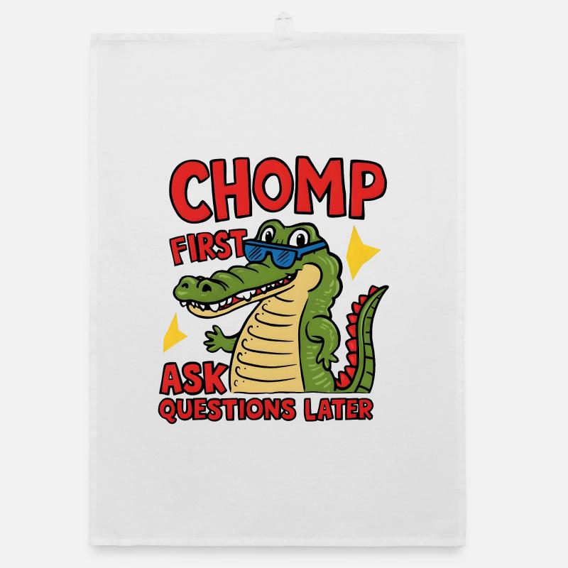 Chomp First, Ask Questions Later Organic dish towel