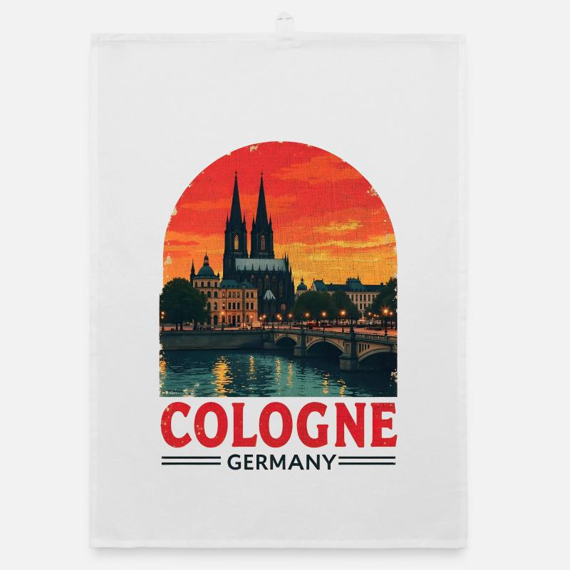 Cologne Germany – Stadtbild Design Organic Geschirrtuch