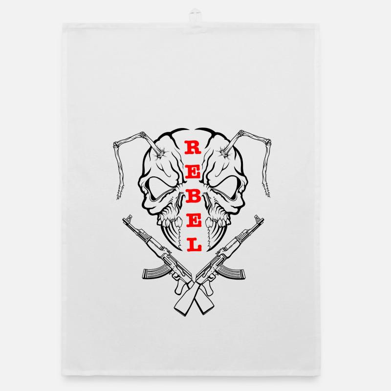 "REBEL EYES – Fearless Expression" Organic dish towel