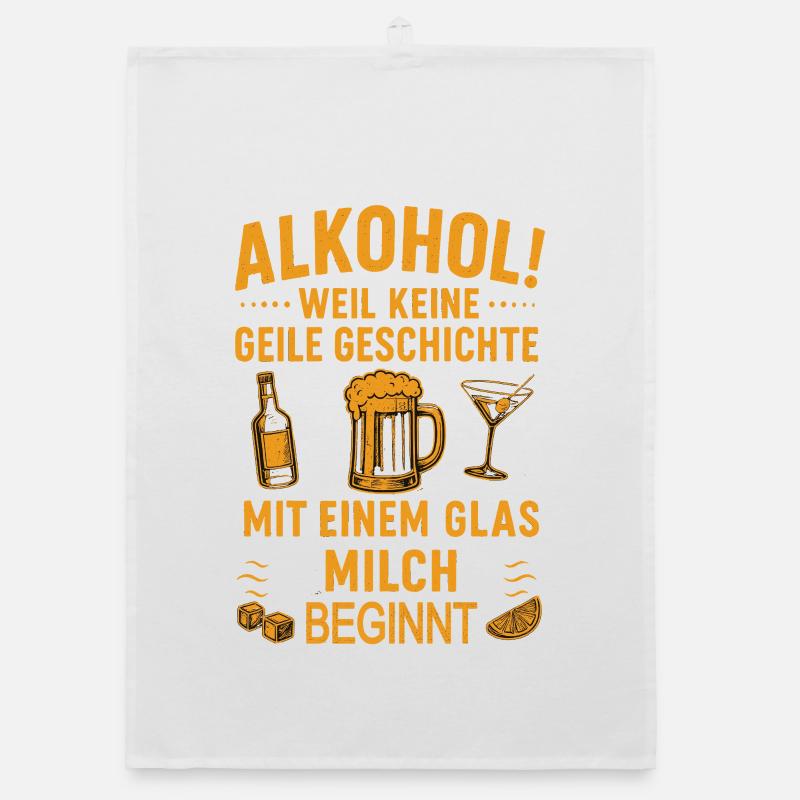 Humorous drinking design with alcohol theme Organic dish towel