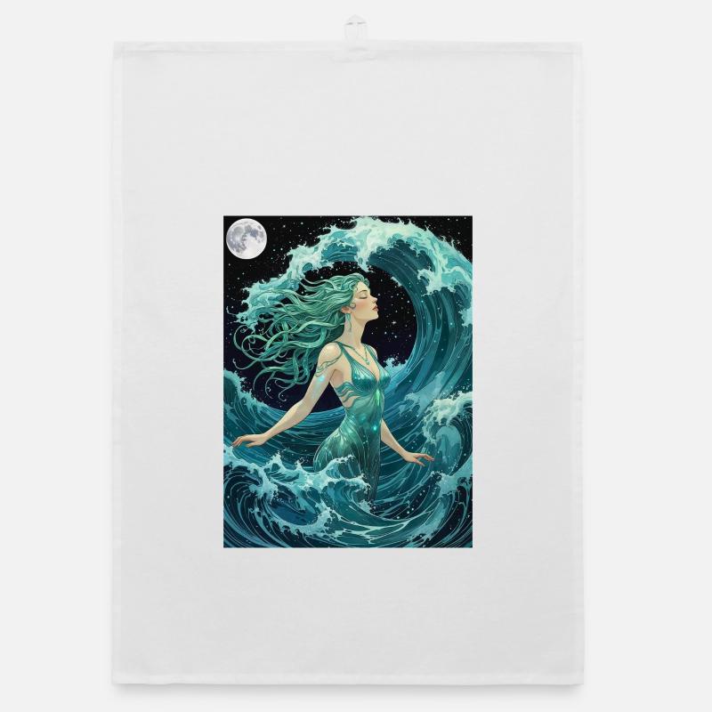 Déesse de la mer océanique Torchon bio