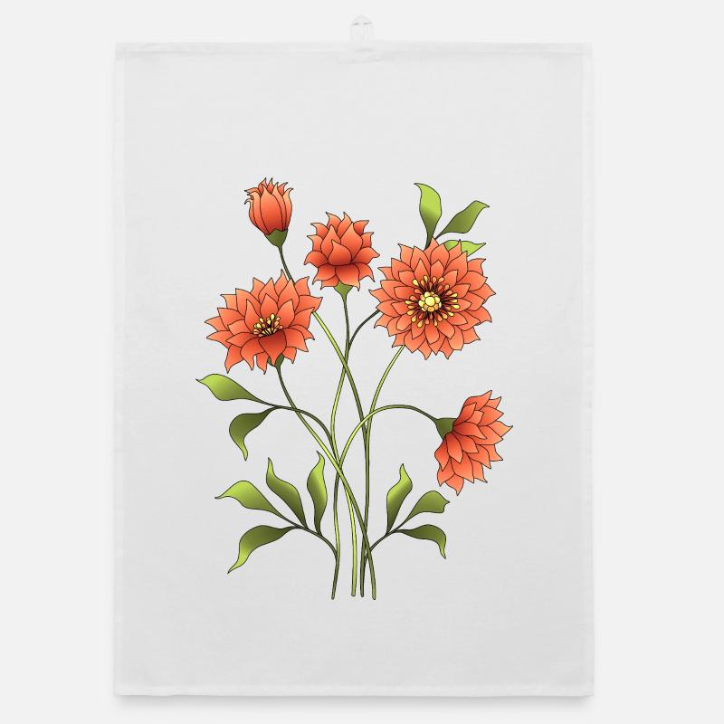 Flowers Organic dish towel