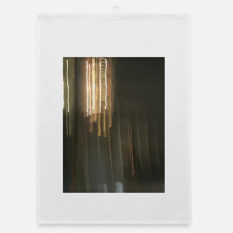 Abstract light reflections at night Organic dish towel