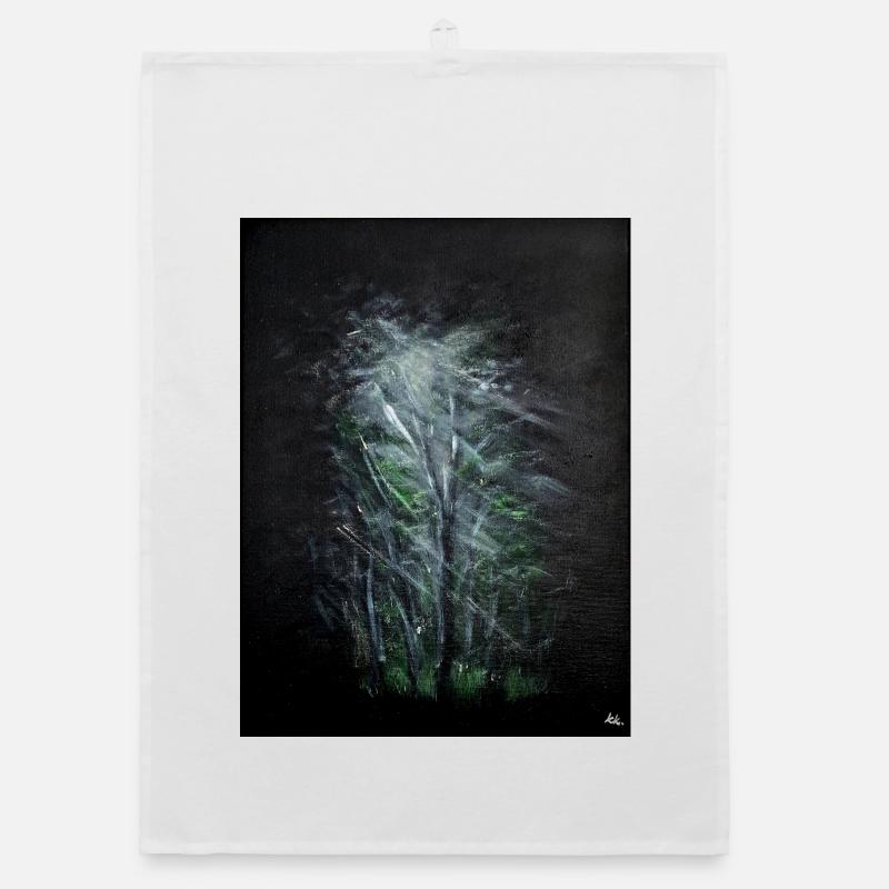 Mystical Forest Abstract Organic dish towel