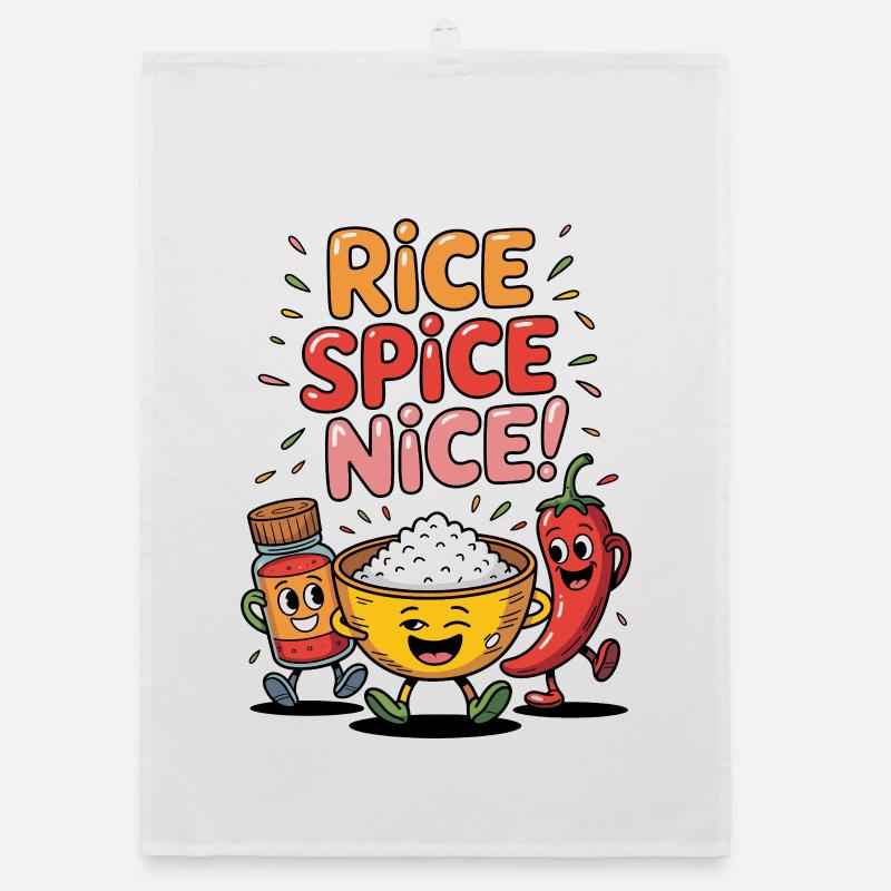 Fried Rice Spice Nice Hot Rice Organic Geschirrtuch