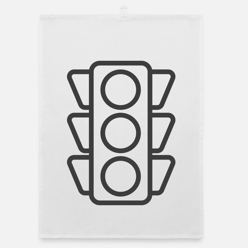 Traffic Light Line Icon Organic dish towel