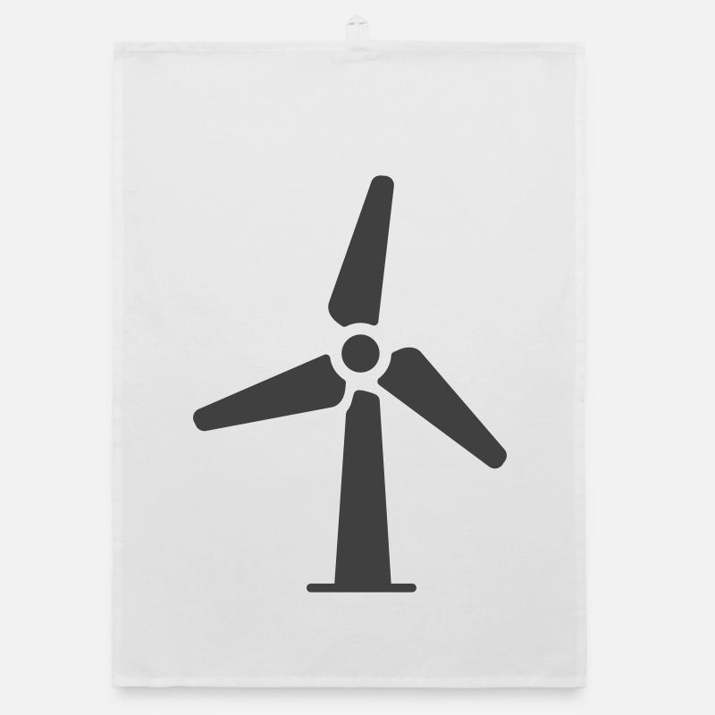 Windturbinen-Icon-Logo Organic Geschirrtuch