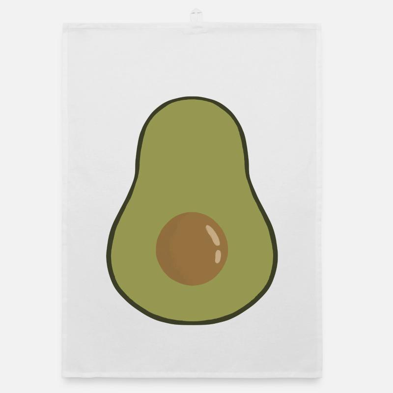 Illustration de fruit d’avocat vibrant Torchon bio
