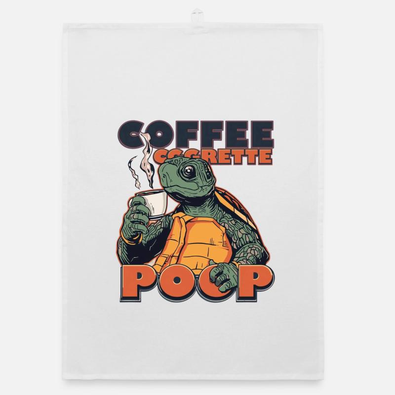 Lizard Turtle Coffee Butt Gaff Cigarette Organic dish towel