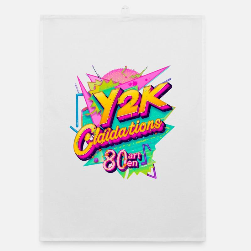 Conception de célébration rétro Y2K Torchon bio