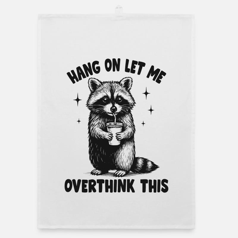 Raccoon Dialectic Reflective Satisfaction Organic dish towel